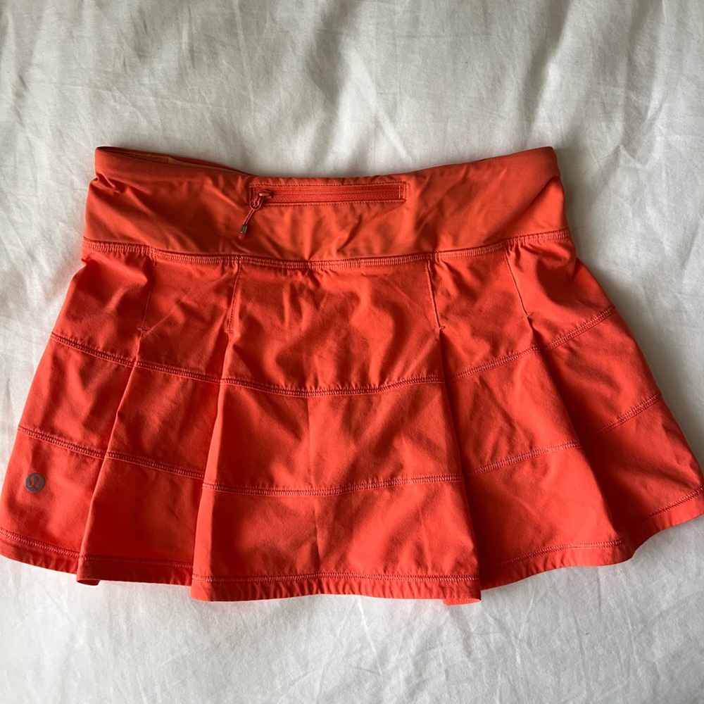 Orange Lululemon athletic Skirt